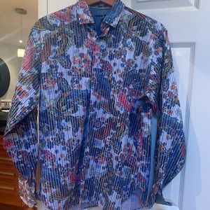 Visconti Black men’s button down shirt